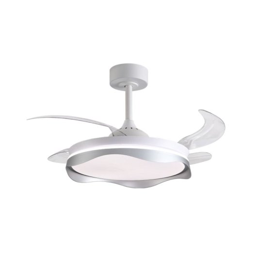 Ventilador de techo Bel Air Olas DC LED 72W 4 aspas retráctiles 6480lm blanco/negro
