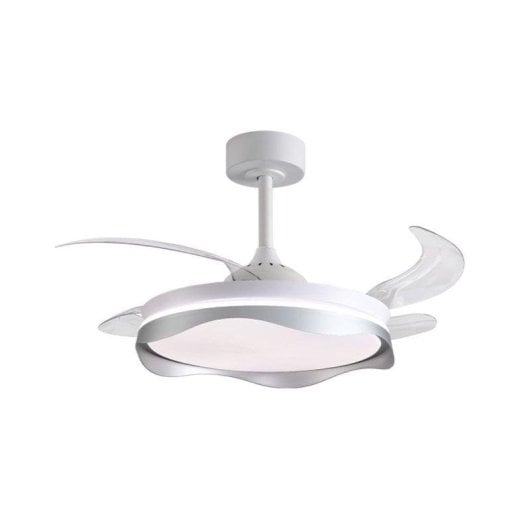 Ventilador de techo Bel Air Home Olas DC LED 72W 4 aspas retráctiles blanco o negro