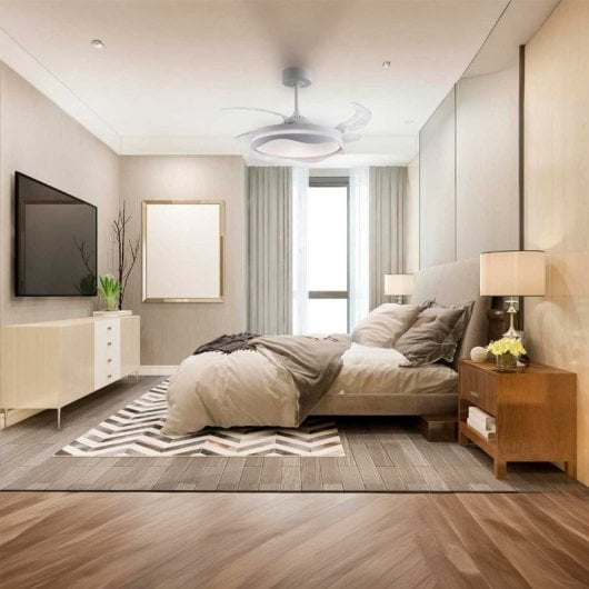 Ventilador de techo Bel Air Olas DC LED 72W 4 aspas retráctiles mando remoto