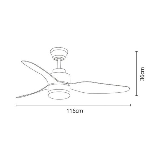 Ventilatore da soffitto Bel Air Home Poniente DC 116cm LED 4000K 3 pale