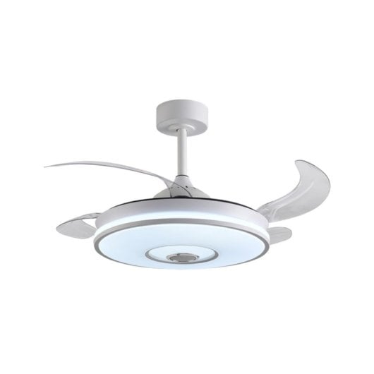 Ventilador de techo Bel Air Colors 4 aspas retráctiles LED 72W altavoz Bluetooth