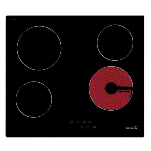 Placa vitrocerámica Cata TN 604/B 6000W 4 zonas control táctil bloqueo infantil