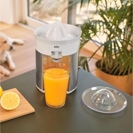 Braun CitrusQuick 5 CJ 5050 Entsafter, Edelstahl, 60 W, XL, Anti-Tropf-Ausguss