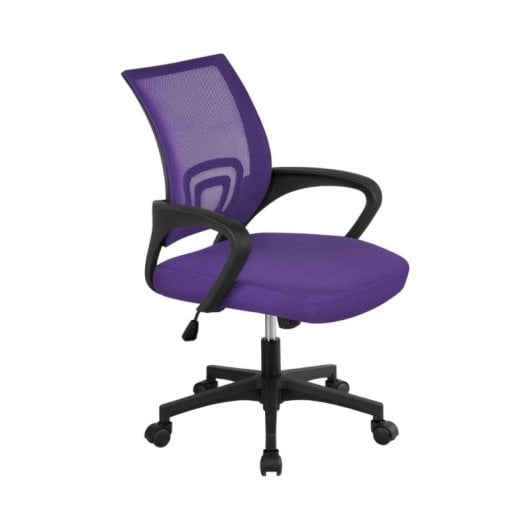 Silla de oficina Outsunny Saray ergonómica con soporte lumbar, asiento acolchado y altura regulable