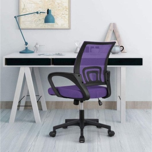 Silla de oficina Outsunny Saray ergonómica con soporte lumbar, asiento acolchado y altura regulable