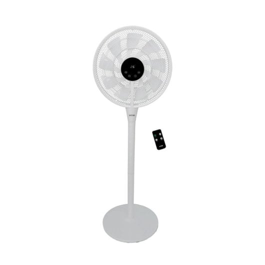 Ventilador de pie HTW VP-25YM 25W Motor DC 6 velocidades Pantalla Digital Blanco