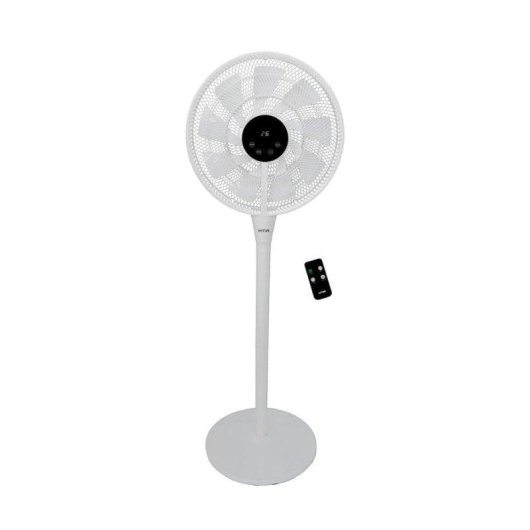 Ventilador de pie HTW VP-25YM 25W Motor DC 6 velocidades Pantalla Digital Blanco