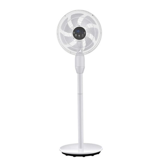 Ventilador de pie HTW VP-25YM 25W Motor DC 6 velocidades Pantalla Digital Blanco