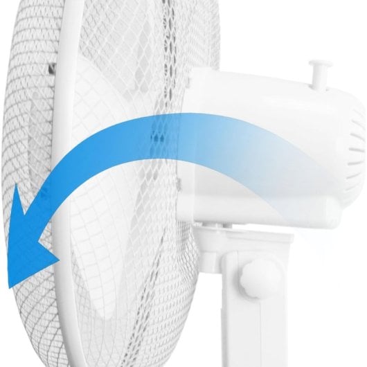 Ventilateur sur pied Emerio FN-114204 argenté, hauteur réglable, 3 vitesses, 45 W, 44 cm, oscillant