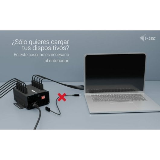 Hub in metallo i-tec a 10 porte USB-C 5 Gbps, ricarica da 15 W per porta, protezione avanzata