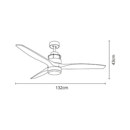 Ventoinha de teto Bel Air Home Bravo 132 cm DC LED 1600 lm 6 velocidades branco