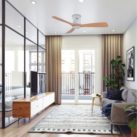 Ventilador de teto Bel Air Siroco com motor DC de 3 pás e temporizador de 6 velocidades, IP20
