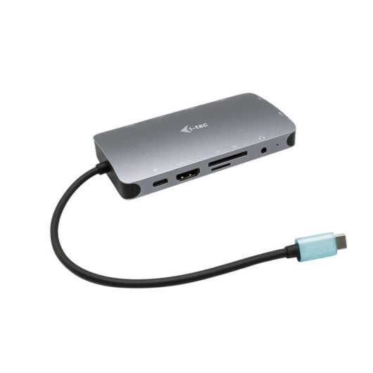 Docking Station USB-C i-tec Metal Travel Nano HDMI/VGA LAN 100W SD Plata