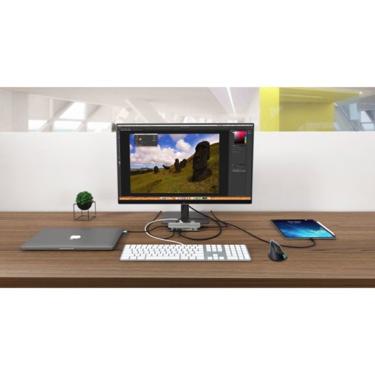 Docking Station USB-C i-tec Metal Travel Nano HDMI/VGA LAN 100W SD Plata