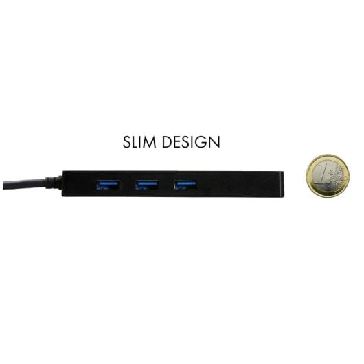 Hub USB 3.0 i-tec Advance Slim 3 Puertos + Adaptador Gigabit Ethernet VIA VL813 ASIX AS88179 Negro