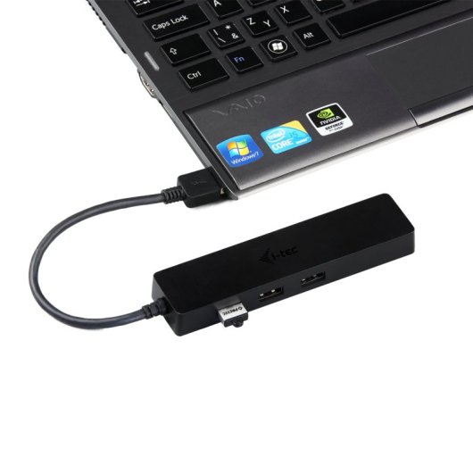Hub USB 3.0 i-tec Advance Slim 3 Puertos + Adaptador Gigabit Ethernet VIA VL813 ASIX AS88179 Negro