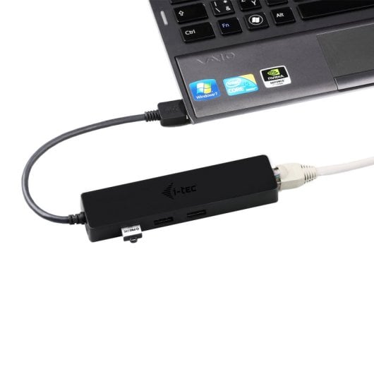 Hub USB 3.0 i-tec Advance Slim 3 Puertos + Adaptador Gigabit Ethernet VIA VL813 ASIX AS88179 Negro