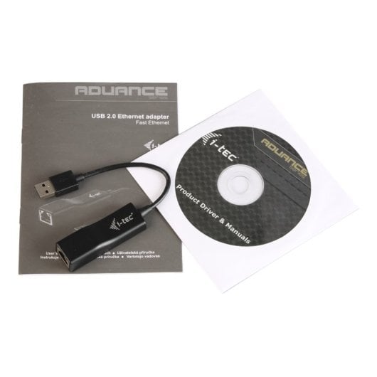 Adaptador USB 2.0 Fast Ethernet i-tec Advance 100 Mbps Negro compacto