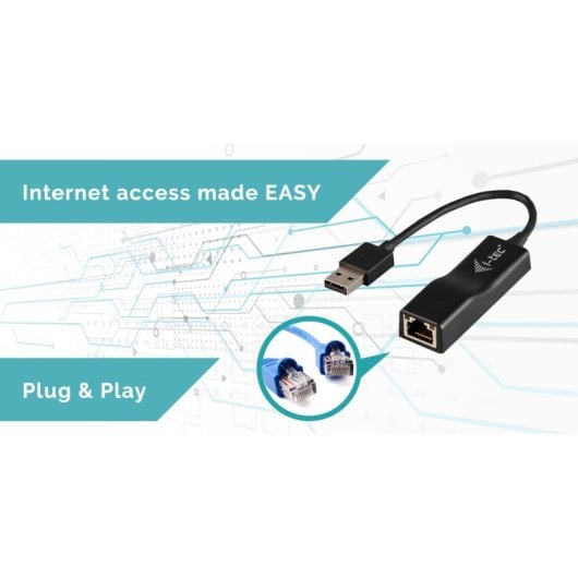 Adaptador USB 2.0 Fast Ethernet i-tec Advance 100 Mbps Negro compacto