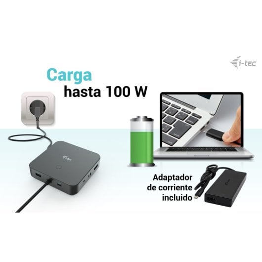 Dockingstation i-tec USB-C Dreifach-Display 4K 100W HDMI/DP Ethernet Schwarz