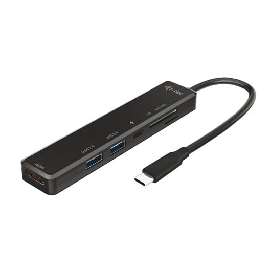 Dock USB-C i-tec Travel Easy Dock 4K HDMI Power Delivery 60W compacto lector SD/microSD
