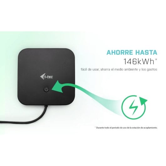 Estación de acoplamiento USB-C i-tec Dual Display Power Delivery 100W LAN 2x4K Negro