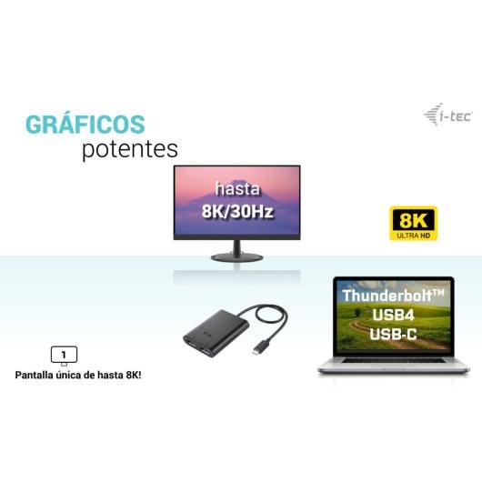 Adattatore video i-tec USB-C Dual DisplayPort 8K/30Hz o 2x 4K/60Hz Nero