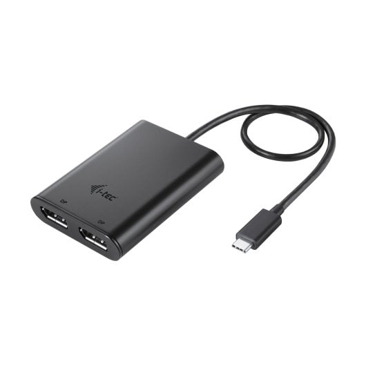 Adattatore video i-tec USB-C Dual DisplayPort 8K/30Hz o 2x 4K/60Hz Nero