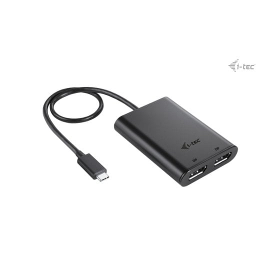 Adattatore video i-tec USB-C Dual DisplayPort 8K/30Hz o 2x 4K/60Hz Nero