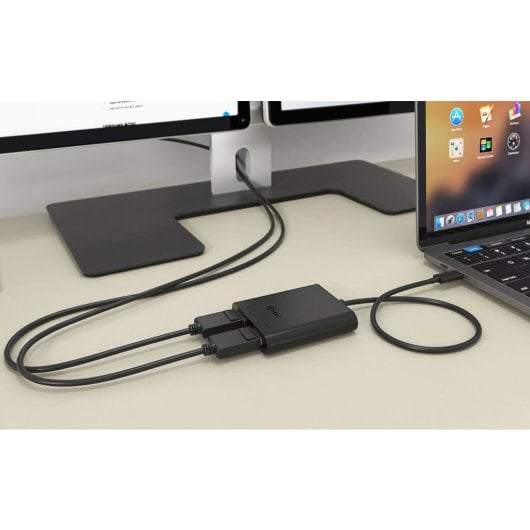 Adattatore video i-tec USB-C Dual DisplayPort 8K/30Hz o 2x 4K/60Hz Nero