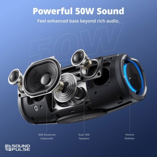 Tronsmart Mirtune S100 Altifalante Portátil Sem Fios Bluetooth 50W IPX7 App EQ