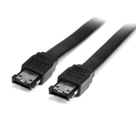 Câble eSATA StarTech.com blindé 6 Gbit/s mâle vers mâle (1,8 m), noir, certifié CE et RoHS
