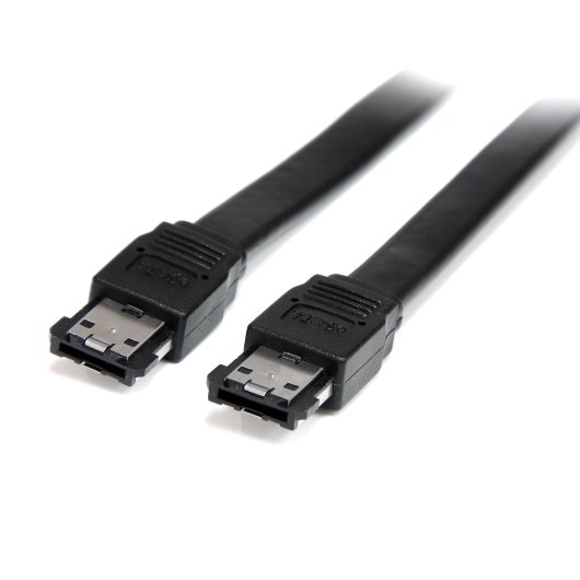 Câble eSATA StarTech.com blindé 6 Gbit/s mâle vers mâle (1,8 m), noir, certifié CE et RoHS