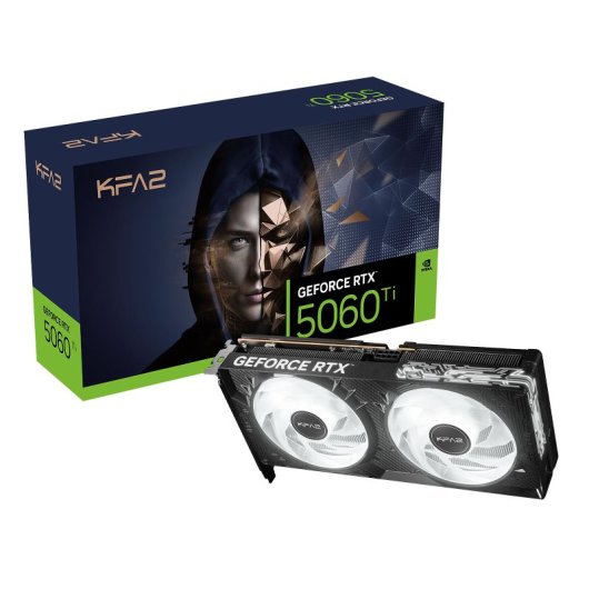 Carte graphique KFA2 GeForce RTX 5060 Ti 16 Go GDDR7 1-Click OC HDMI Tri DisplayPort DLSS 4