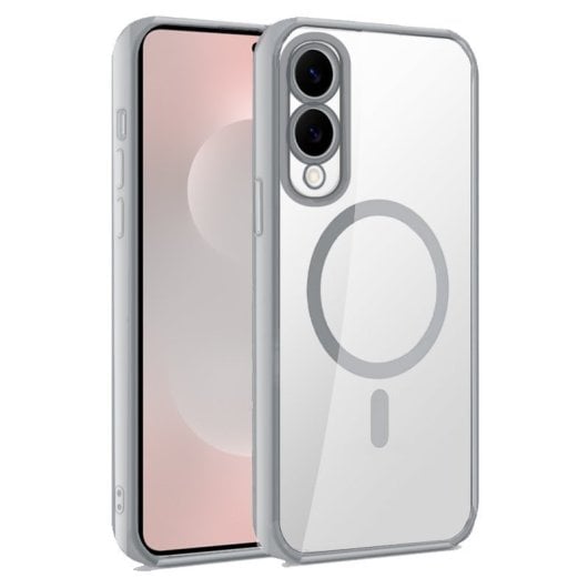 Custodia COOL per Samsung S937 Galaxy S25 Edge con bordo magnetico argento