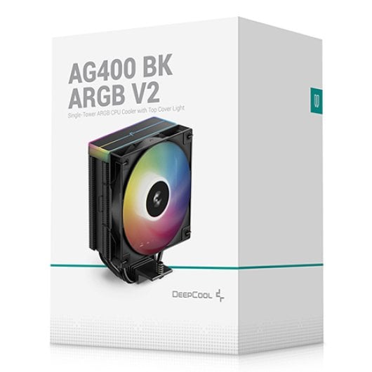 Refrigeración Aire DeepCool AG400 BK ARGB V2 120mm Negro ARGB Hidráulico