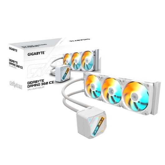 Refrigeración Líquida GIGABYTE GAMING 360 ICE 360mm 3 Ventiladores ARGB Blanco DAISY-CHAIN