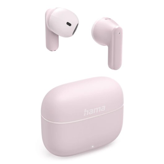 Auriculares Hama inalámbricos True Wireless Bluetooth con micrófono y control táctil rosa