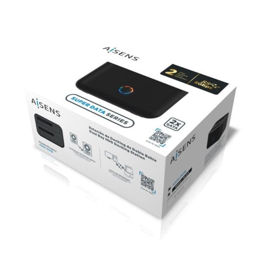 Dockingstation AISENS Klonen ohne PC Dual Bay SATA 2.5/3.5 USB 3.0 5Gbps LEDs