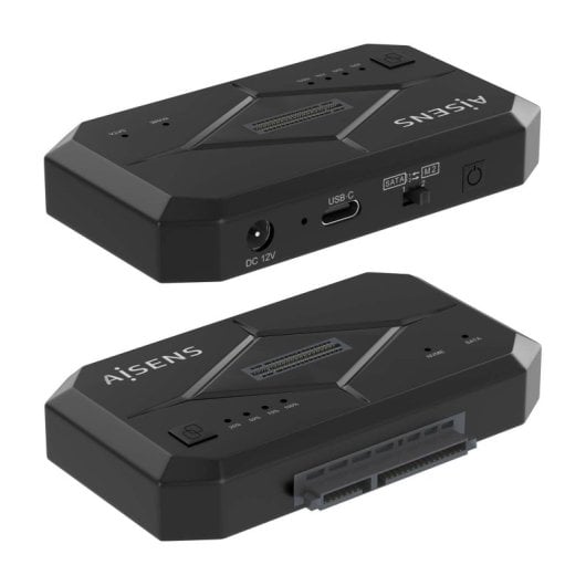 AISENS SDDO-120C Docking Station USB 3.1 Gen1 para SATA 2.5/3.5 + M.2 NVMe Preto