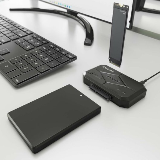AISENS SDDO-120C Docking Station USB 3.1 Gen1 para SATA 2.5/3.5 + M.2 NVMe Preto