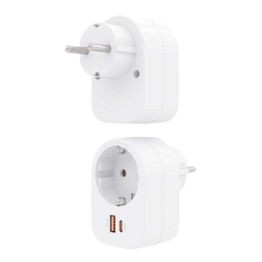 Steckdosenleiste Aisens ASPS-1A1C06-W 1 Steckplatz 1 USB-C 1 USB-A GaN Schutz