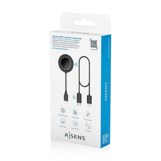 Transmisor HDMI inalámbrico Aisens ASWL-H2K30M002-BK 1080P 60Hz 30m Plug and Play