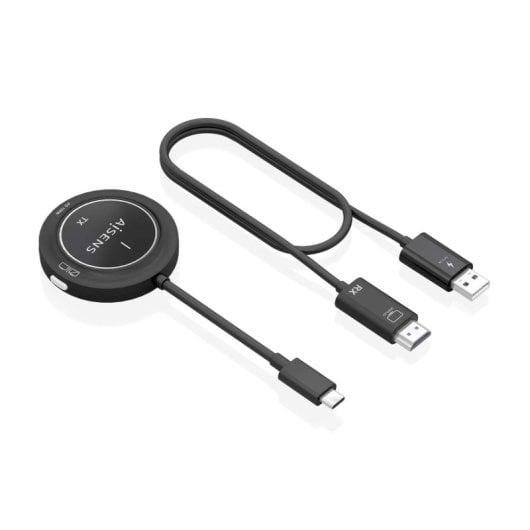 Transmisor inalámbrico AISENS ASWL-H2KC30M004-BK USB-C HDMI 1080P 30m 100W PD