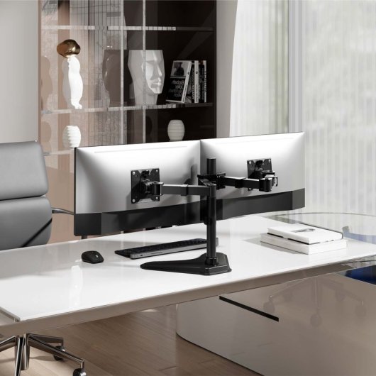 Soporte de sobremesa Aisens DT35TSR-361 para 2 monitores/TV 17-35? VESA 100x100mm 40kg acero