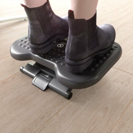 Reposapiés AISENS Ergonómico Ajustable HIPS Negro Antideslizante 30kg 46cm