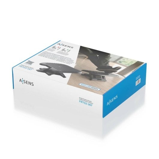 Reposapiés AISENS Ergonómico Ajustable HIPS Negro Antideslizante 30kg 46cm