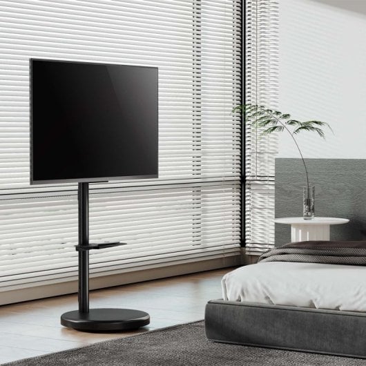 Soporte TV AISENS con ruedas, para 37-86”, acero, ajuste vertical y bandeja DVD