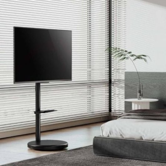 Soporte TV AISENS con ruedas, para 37-86”, acero, ajuste vertical y bandeja DVD
