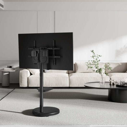 Soporte TV AISENS con ruedas, para 37-86”, acero, ajuste vertical y bandeja DVD